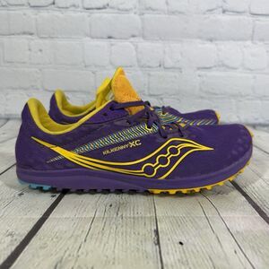 Saucony Kilkenny XC9 Spike Sneaker Women’s Size 8.5 Purple Yellow Running Shoes